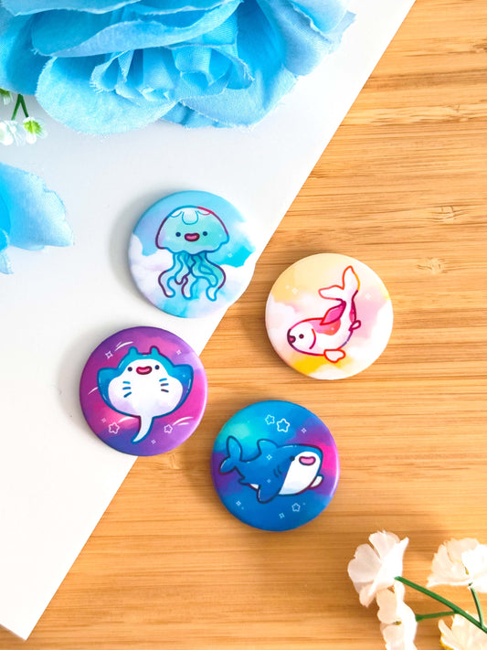 Sea Friends Button Magnet Set