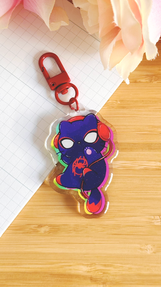 Spidercat Miles Keychain