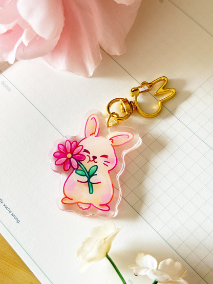 Spring Bunny Keychain