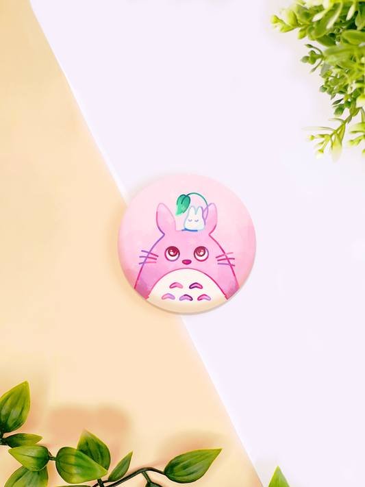 Totoro Holographic Button Pin