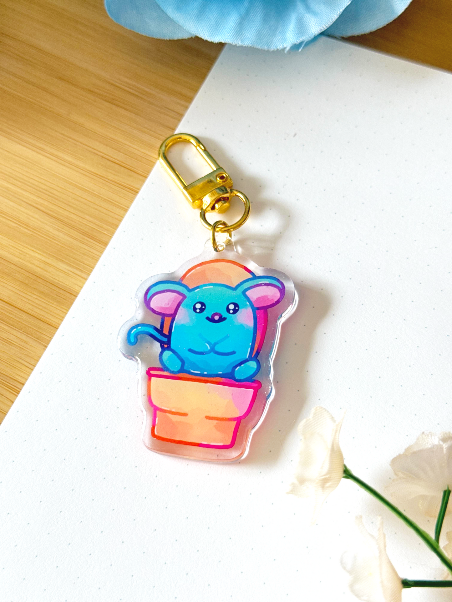 Tutter on the Toilet Keychain