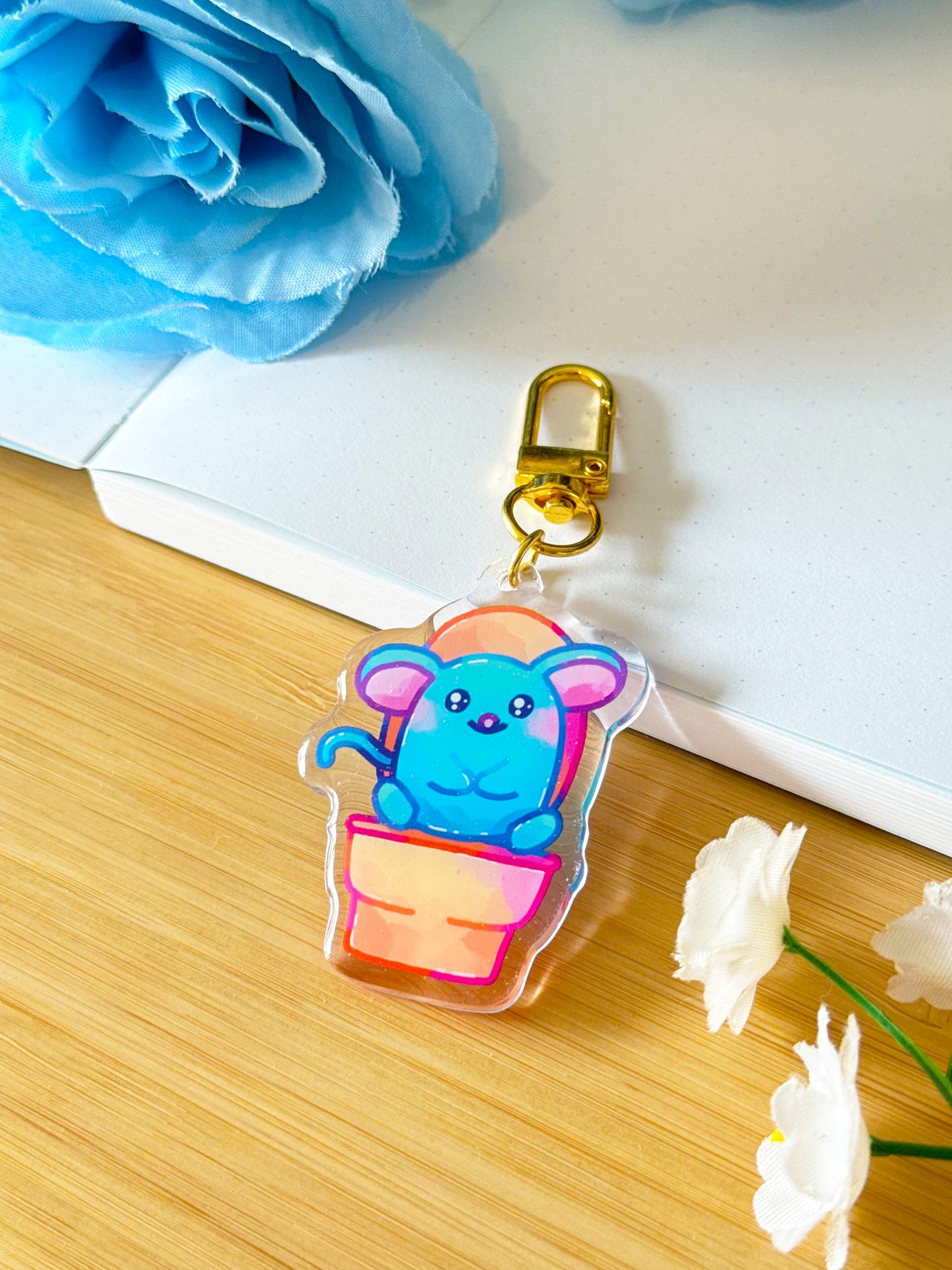 Tutter on the Toilet Keychain