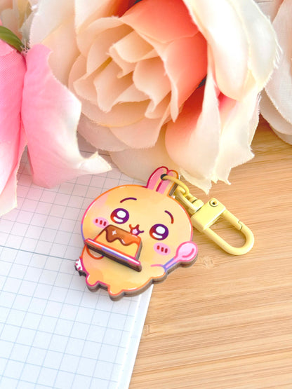 Usagi Wooden Keychain