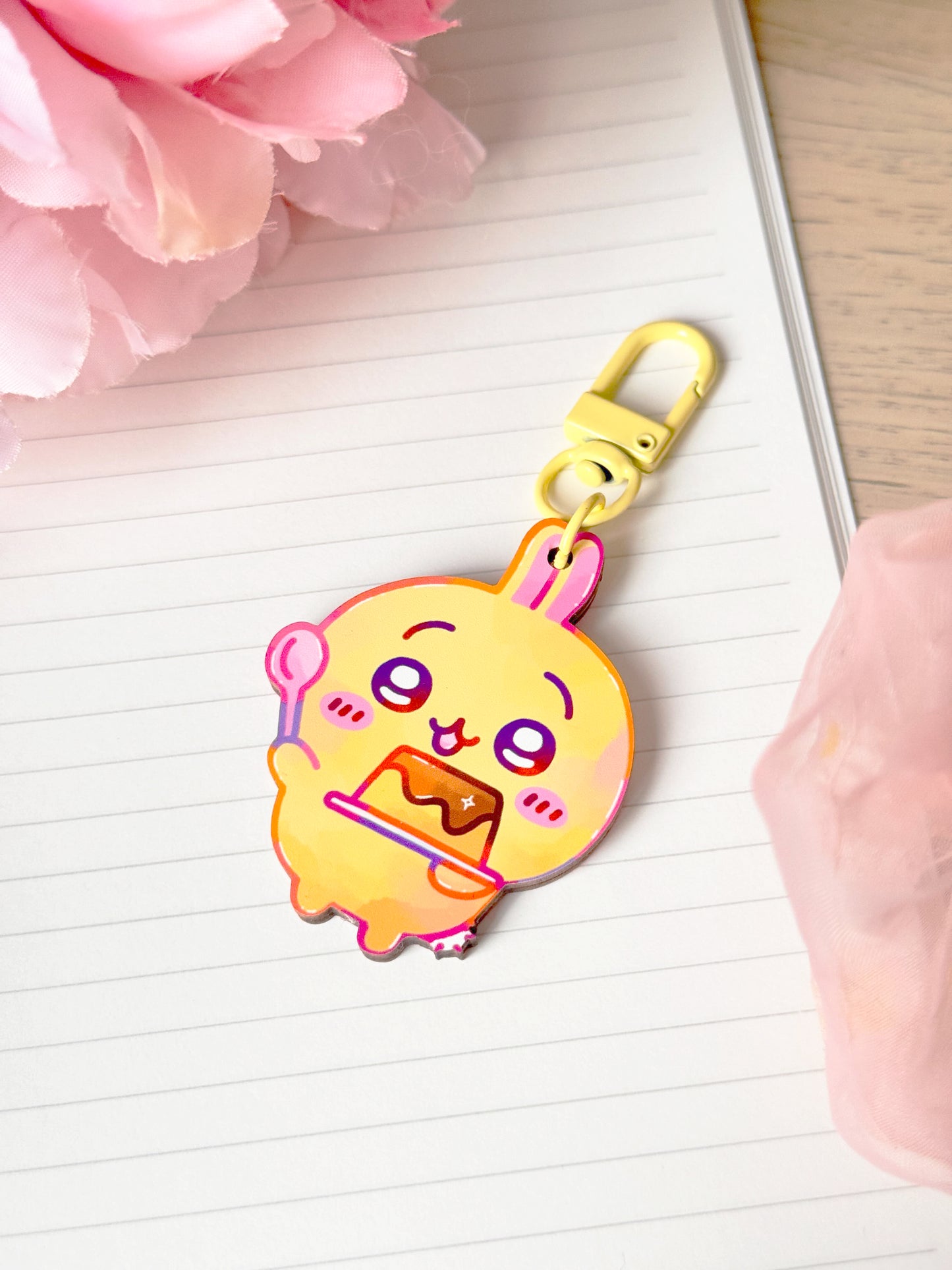 Usagi Wooden Keychain