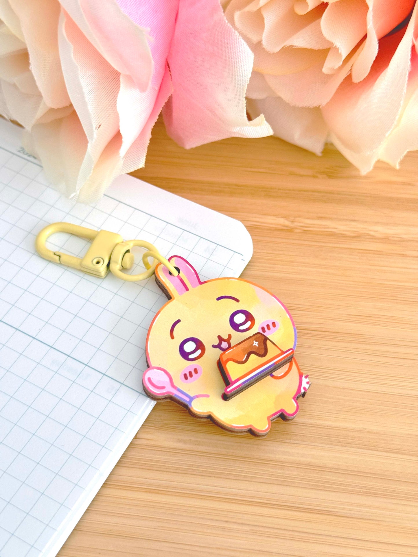 Usagi Wooden Keychain