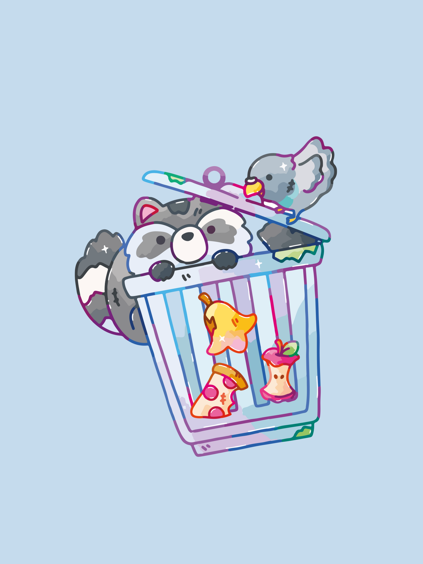 Trash Pals Shaker Keychain