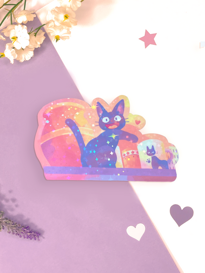 Jiji's New Mug Holographic Sticker