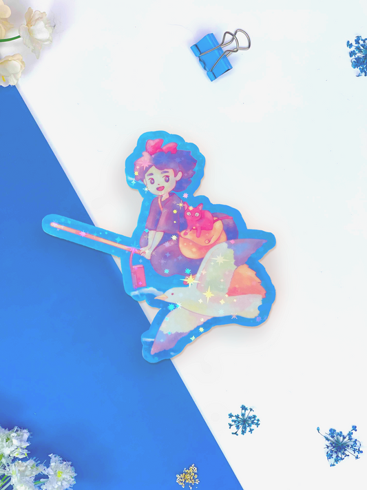 Kiki and Jiji's Adventure Holographic Sticker