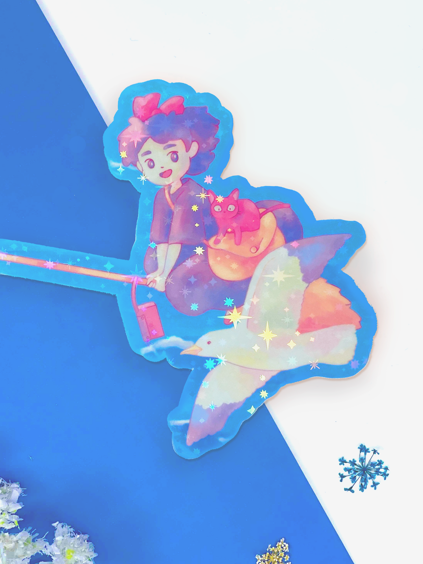 Kiki and Jiji's Adventure Holographic Sticker