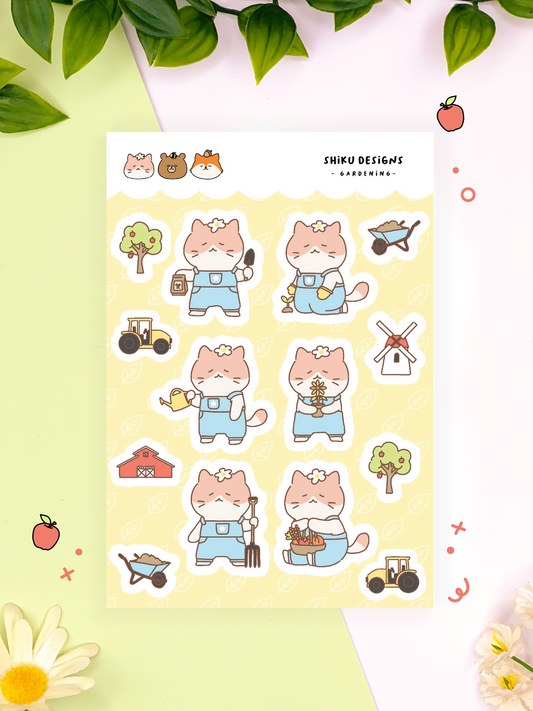 Momo + Gardening Sticker Sheet