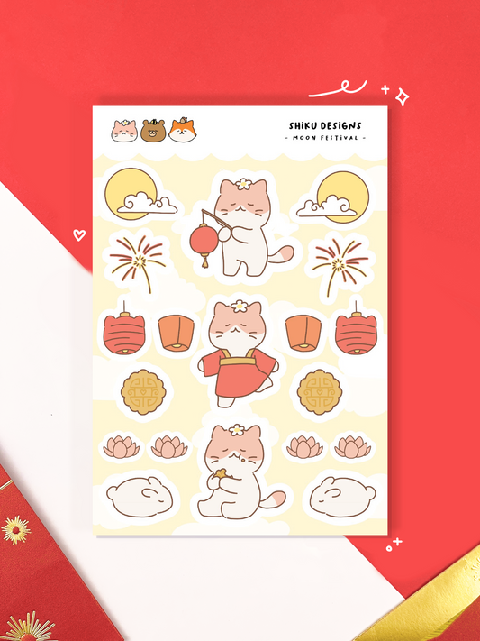 Momo + Moon Festival Sticker Sheet