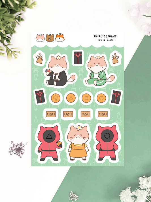 Momo + Squid Game Sticker Sheet