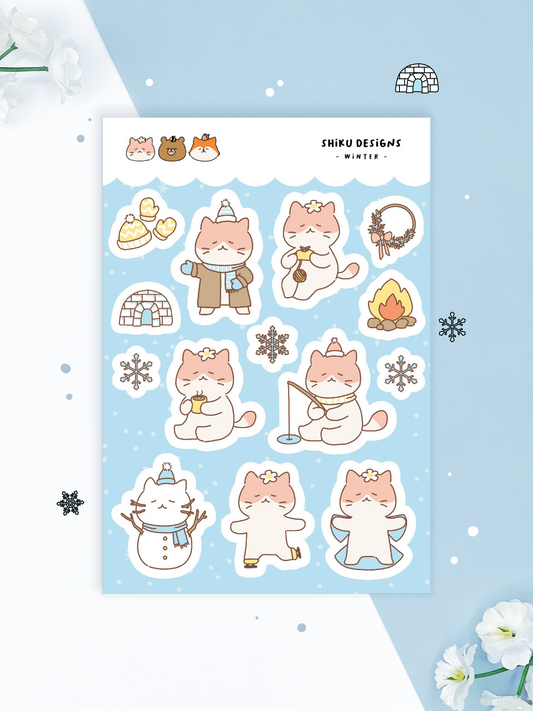 Momo + Winter Sticker Sheet